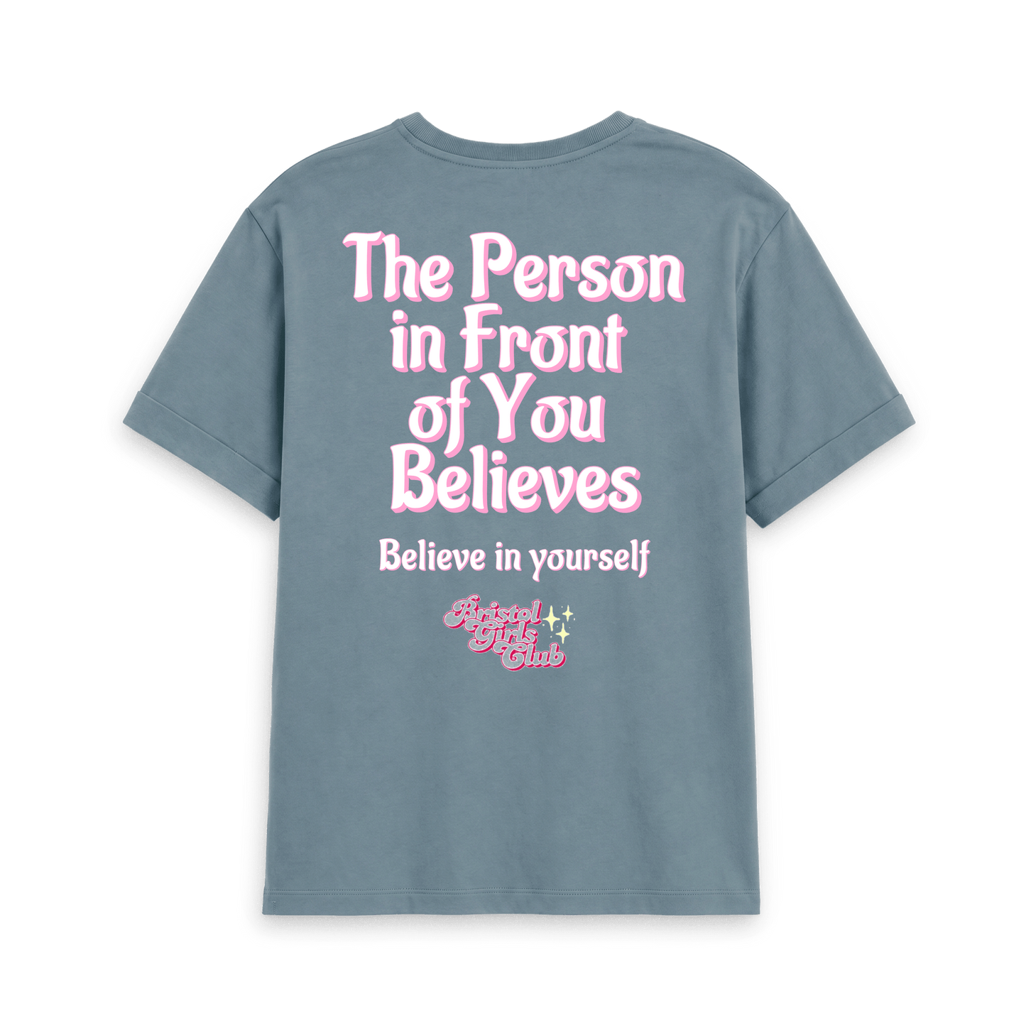 Stone Blue Printed T-shirt Back