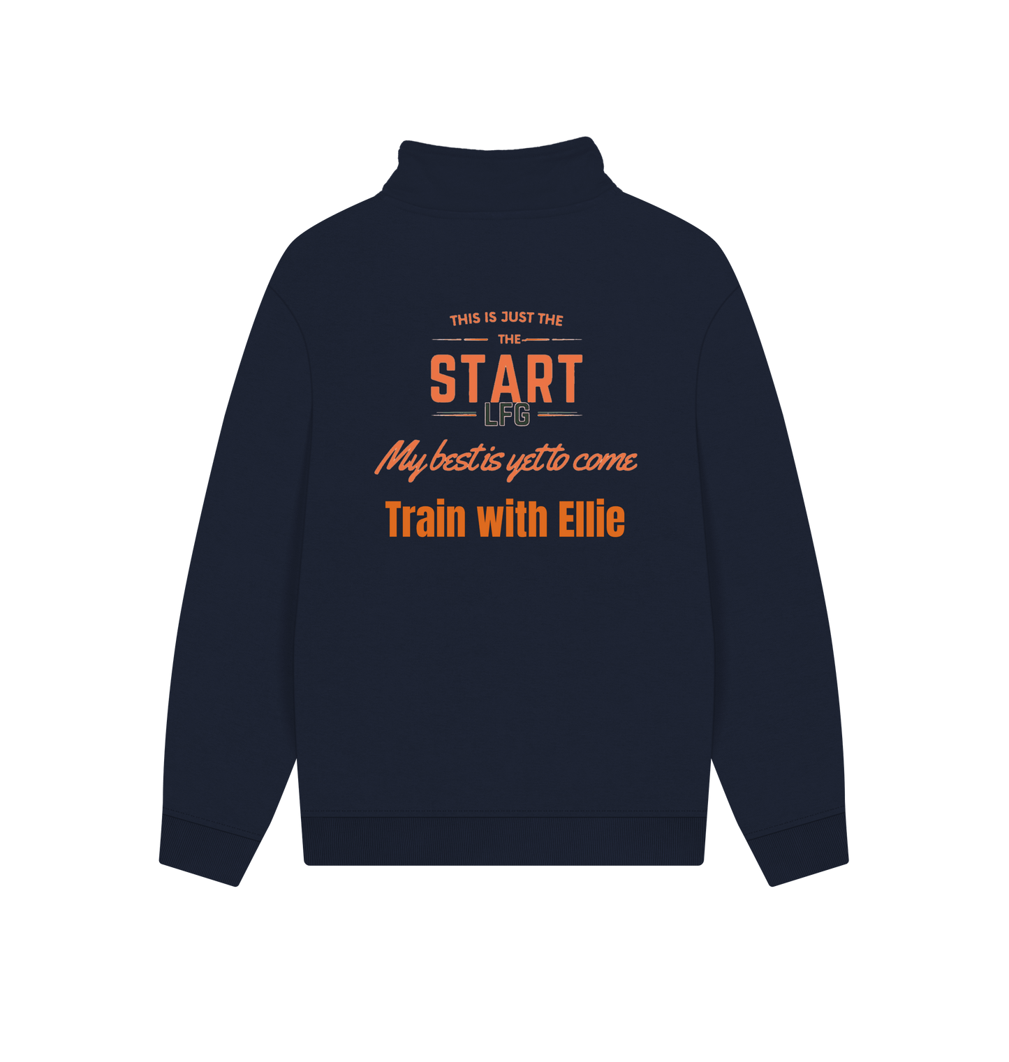 Navy Printed Sweater Back