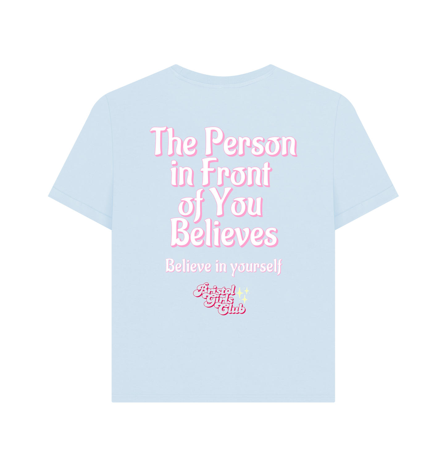 Sky Blue Printed T-shirt Back