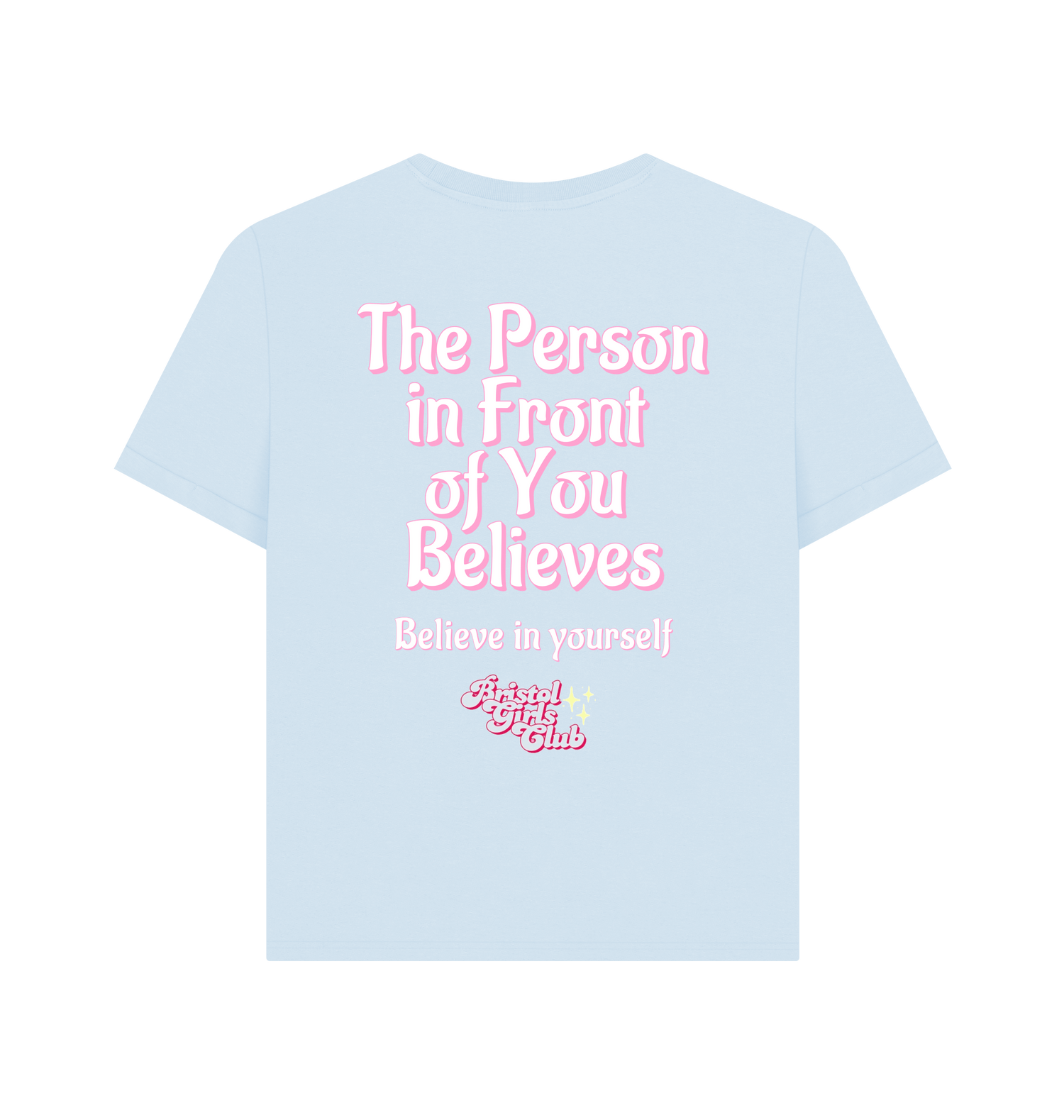 Sky Blue Printed T-shirt Back