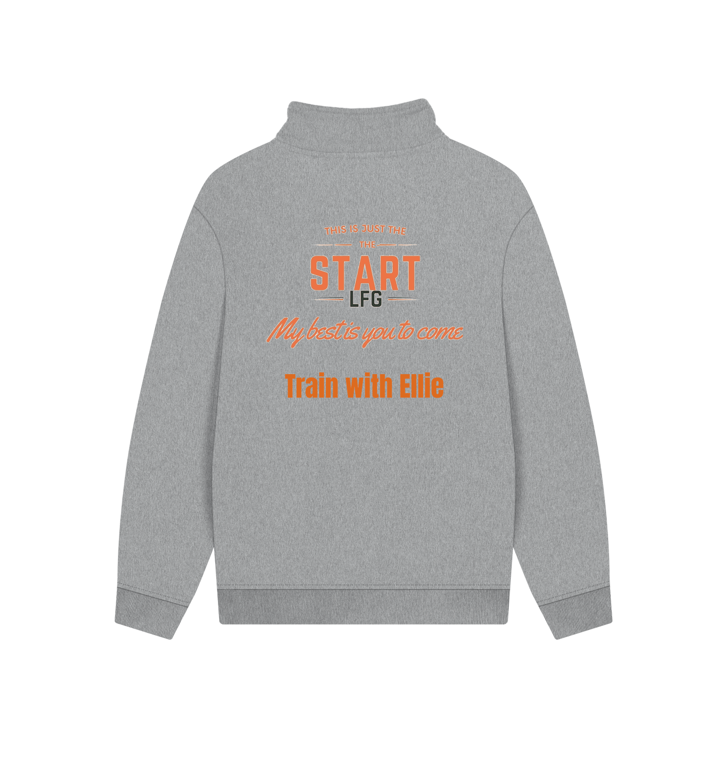 Athletic Grey Printed Sweater Back