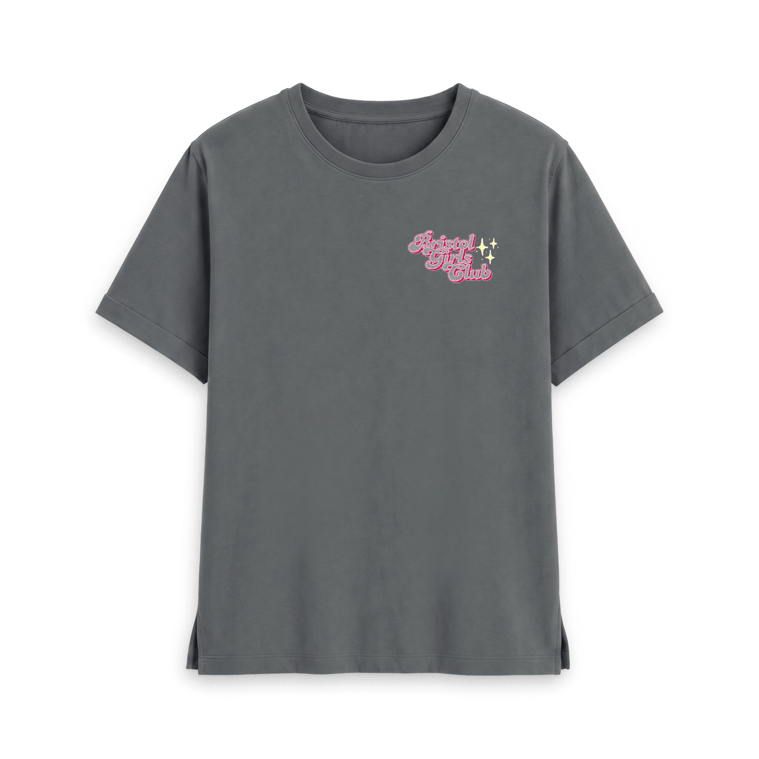 Slate Grey Printed T-shirt Front