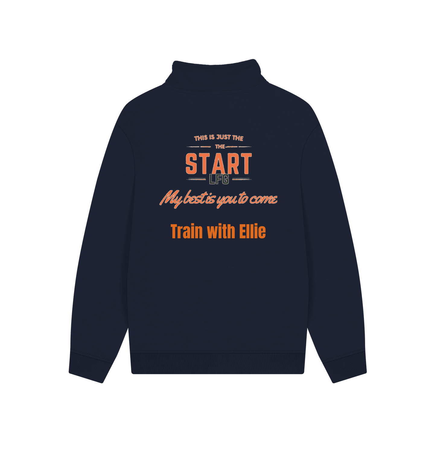 Navy Printed Sweater Back