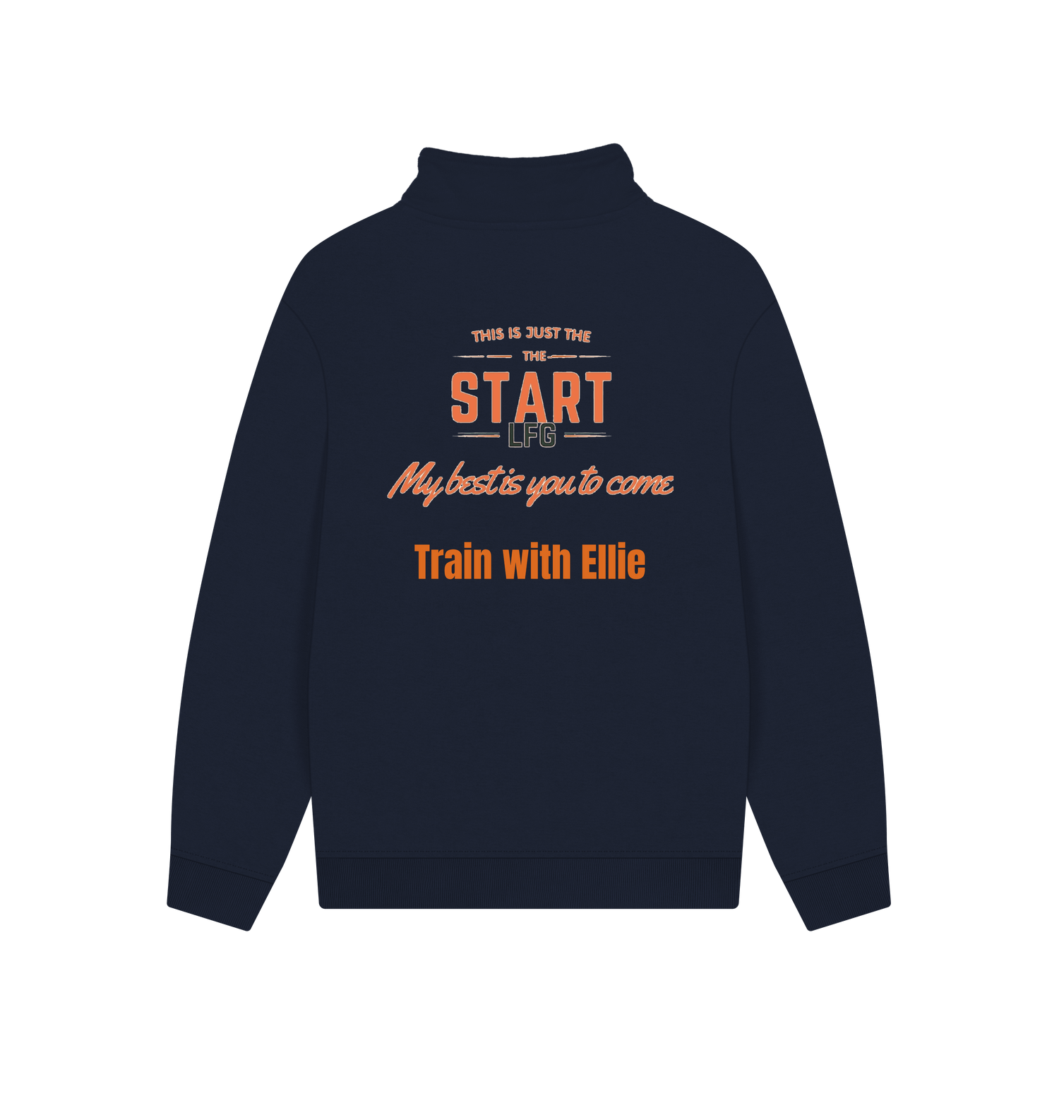 Navy Printed Sweater Back