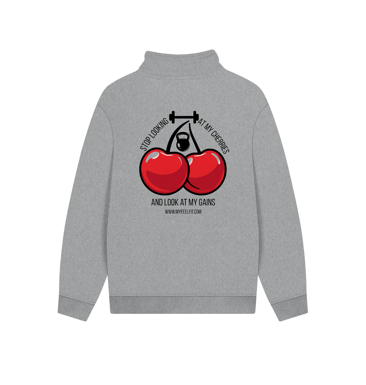 Athletic Grey Printed Sweater Back