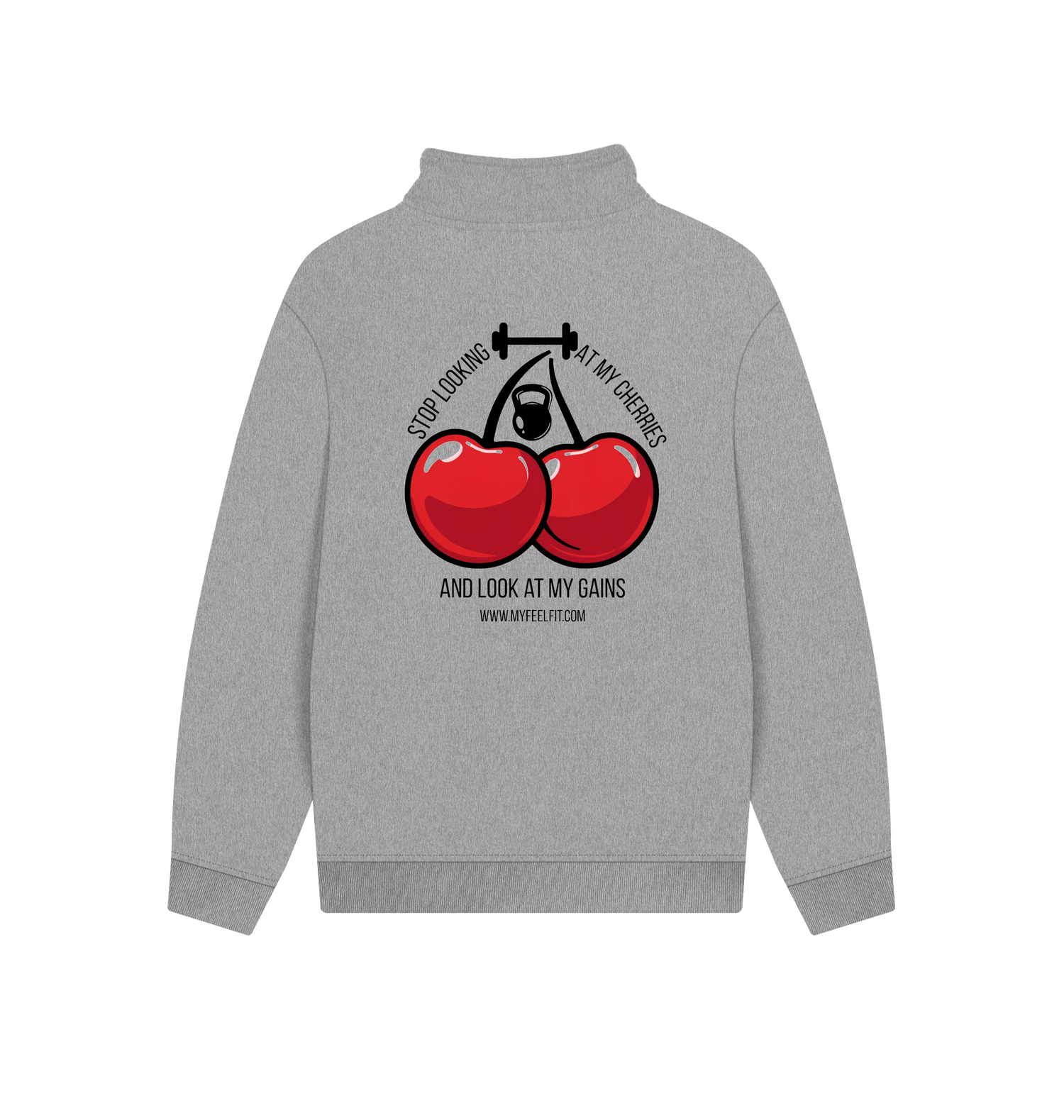 Athletic Grey Printed Sweater Back