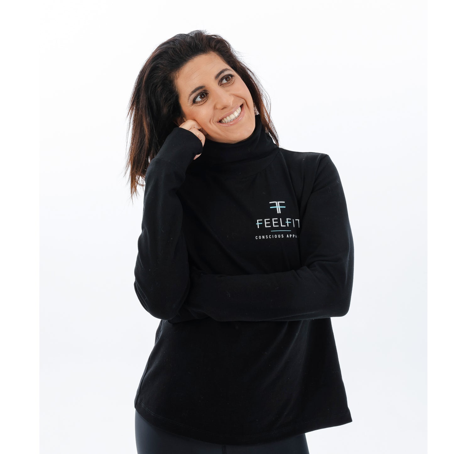 Escape Workout Sweatshirt Long Sleeve with Zip Up Back 